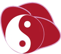 Yin Yang in Rose Logo