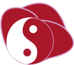 Yin Yang in Rose Logo
